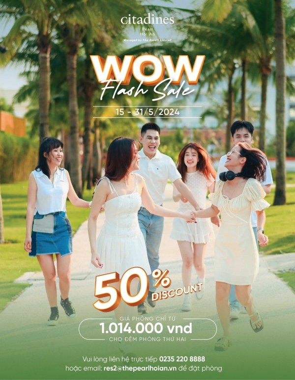 Wow! Flash Sale - Ưu Đãi Giảm 50% Cho Đêm/Phòng Thứ 2